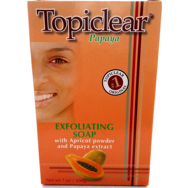 Topiclear Exfoliating Soap, Papaya, 7 oz.