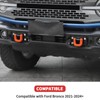 SQQP Bumper Tow Hook Covers Compatible with Ford Bronco 2021-2024+Exterior