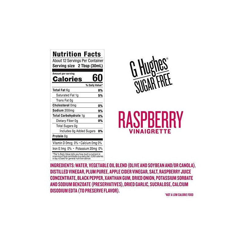 G Hughes Sugar Free Raspberry Vinaigrette - Sugar Free Salad