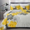 Menghomeus California King Comforter Set Yellow Floral Pattern Printed On