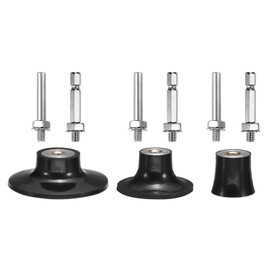 HARFINGTON 3 Pack 1" 2" 3" Disc Pad Holder Quick Change Disc 1/4" Shank Holder Mandrel for Die Grinder Sanding and Conditioning Discs, Black