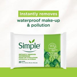 Simple Facial Wipes, Micellar, 25 ct