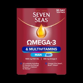 Seven Seas Omega-3 & Multivitamins Man 50+ 30 Tablets & 30 Capsules (1 Month Supply)
