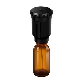 Difusor de aceite esencial sin agua, luz LED de 7 colores, mini máquina de aire de aroma a pilas, difusor de niebla de aromaterapia para el hogar, habitación, automóvil, oficina, aleación de aluminio