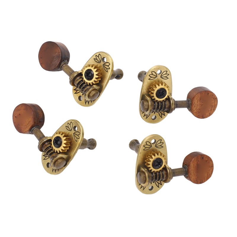 4 Pcs Ukulele Tuning Peg 2R 2L Metal Rosewood Elegant