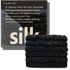Silk Hair Towel, Friction-Resistant, Amino Acid-Rich, Durable, Breathable (6PCS(Black）)
