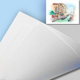 Mypaperworld Watercolour Paper 300 g/m² 100% Cotton Acid Free 20 Sheets 12.5 x 18 cm Cold Pressed