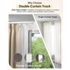 Ezcasch Ceiling Curtain Track Set - Dual Track Ceiling Mount