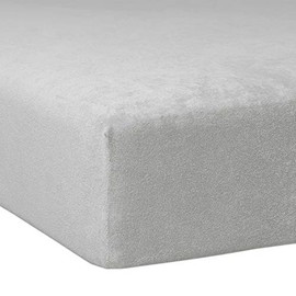 TRAUMSCHLAF Fleece Terry Fitted Sheet Platinum 90 x 190 cm - 100 x 200 cm