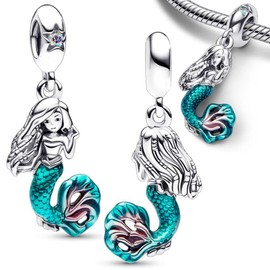 Wedanor Charm Family Heart Animal Charm Pendant 925 Sterling Silver Charm Bead Pendant for European Bracelets and Necklaces, Silver, Cubic Zirconia