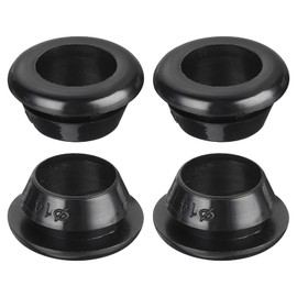 QUARKZMAN Pack of 10 Rubber Rings 14 mm Mounting Diameter for 12 mm ID Rubber Plugs Rubber Rings for Cable Guide Cable Protection Black