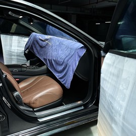 NEWISHTOOL Window Tint Kit Includes 4 Pcs Car Door Panel Cover and 1 PC Car Dash Cover Towel with Soak Rope for Window Film Installing, Waterproof Tinting Kit for Automotive Glass Tinting Cleaning