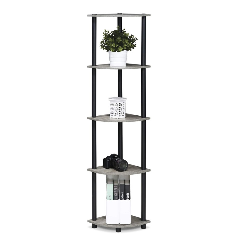 Furinno Furinno Turn-N-Tube 5 Tier Corner Display Rack Multipurpose Shelving
