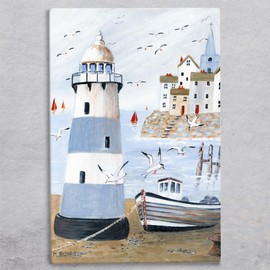 Global Designs Across The Harbour Artwork by Maureen Bondfield Printed Onto Ceramic Picture Tile