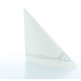 Mank Airlaid Napkins 40 x 40 cm, Perfect for Catering and Celebrations, Textile-like and Absorbent, Pack of 50, Colour Line (Silver)