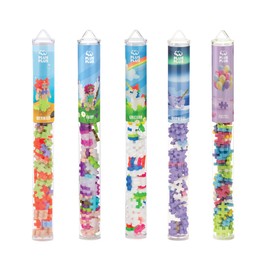 PLUS PLUS - Fantasy 5 Piece Playset Bundle, 70 pc Tubes - Construction Building Stem/Steam Toy, Interlocking Mini Puzzle Blocks for Kids