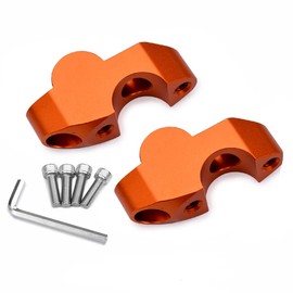 HRuizq Motorcycle Handlebar Riser Mounting Clamp Adapter Compatible With KTM 390 DUKE 250 DUKE 125 DUKE (upward 25mm,backward 20mm) (orange)