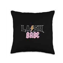 Lash Babe Lash Artist Eyelash Lash Tech Lash Throw Pillow