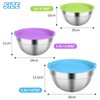 Mixing Bowl Set of 3 Nesting Salad Bowls Stainless Steel
