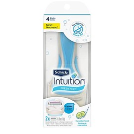 Intuition Fresh Mist Razor and 2 Cartridge Refills for Women, Cucumber, 1 Count