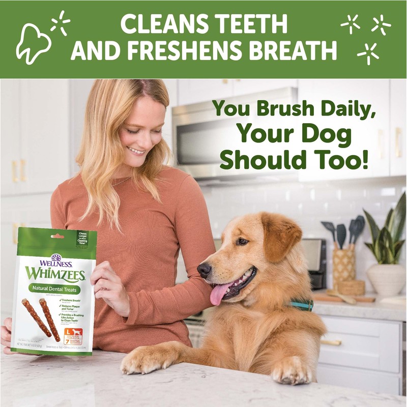 Whimzees Wellness WHIMZEES Veggie Sausage Dog Dental Treats, Natural Chews,