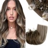 Runature Extensiones Cabello Real 50gr 14in Balayage Marrón A Medio