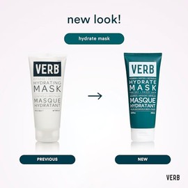 VERB Mascarilla hidratante, 6.8 onzas líquidas, humedad intensa para cabello seco + encrespado, suave y desenredante, ámbar + aroma cálido a jazmín