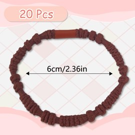 20 Pcs Hair Ties, Boho Ponytail Holders Elastics Hair Ties No Damage Dark Hair Tie Bracelets for Women Girls Men Thick/Medium/Long Hair (4 Styles, 10 Colors)