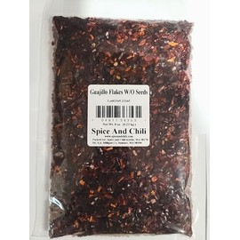 GUAJILLO PEPPER FLAKES WITHOUT SEEDS, 8OZ