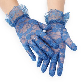 Nacorulu Lace Gloves for Women Tea Party,Premium Quality Meets Feminine Design Redefine Your Style (Blue)