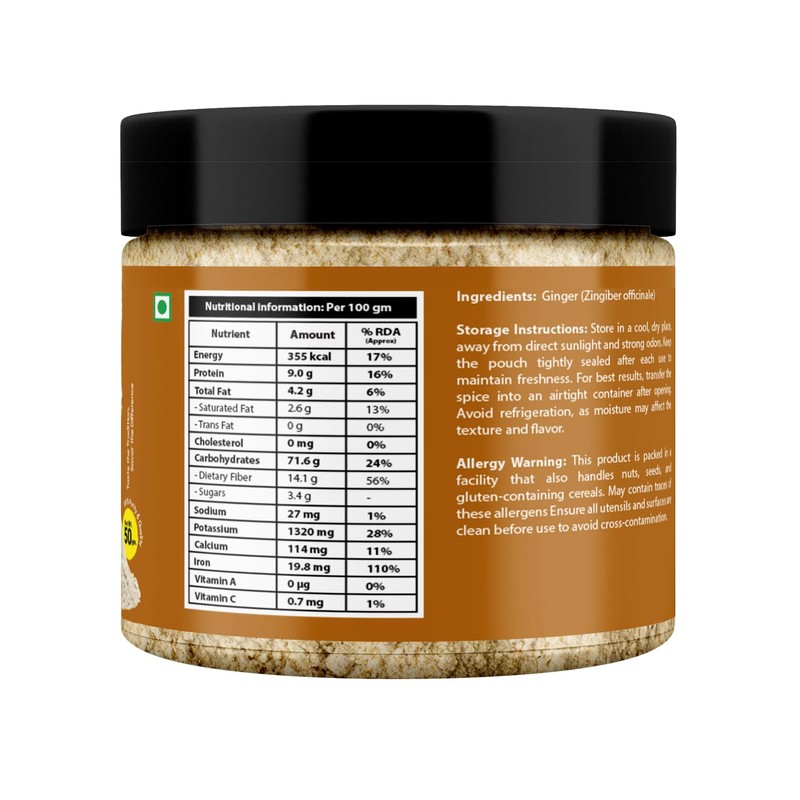 Ginger Powder – 100% Pure Ground Ginger Root, Non-GMO, Gluten-Free,