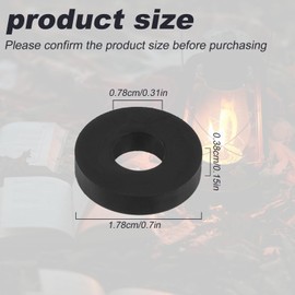 Tinoaly 12pcs No.3 Fuel Cap Seals for Coleman 220, Premium Fluorine Rubber Lanterns and Stoves Fuel Caps Oil and High Temperature Resistant Practical Replacement Accessories(Black)