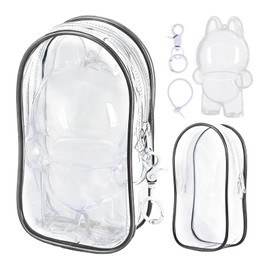 2PCS Protective Case Compatible with LABU Doll,Storage Pouches PVC Bag