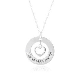 I Love You More Necklace // Sterling Silver Necklace // Gift for her // Anniversary Necklace
