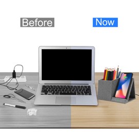 COSOOS Fast Wireless Charger with Desk Organizer, Desk Phone Charger Compatible with 12/12 Pro/12 Pro Max/12 Mini/SE /11/11 Pro Max/XS, Galaxy S20/S20+/S10/Note 10/Note 9/(No AC Adapter)