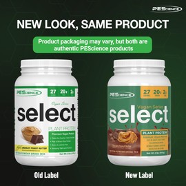 PEScience Select Vegan Protein Powder, Plant Based with Amazing Taste, Smooth Texture, Pea Protein Brown Rice Blend, Dairy Free, Gluten Free, Soy Free, 27 Servings, Chocolate Peanut Butter