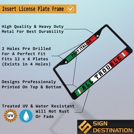 Sign Destination Metal License Plate Frame My Other Car is A Fire Truck Car Auto Tag Holder Black 2 Holes One Frame