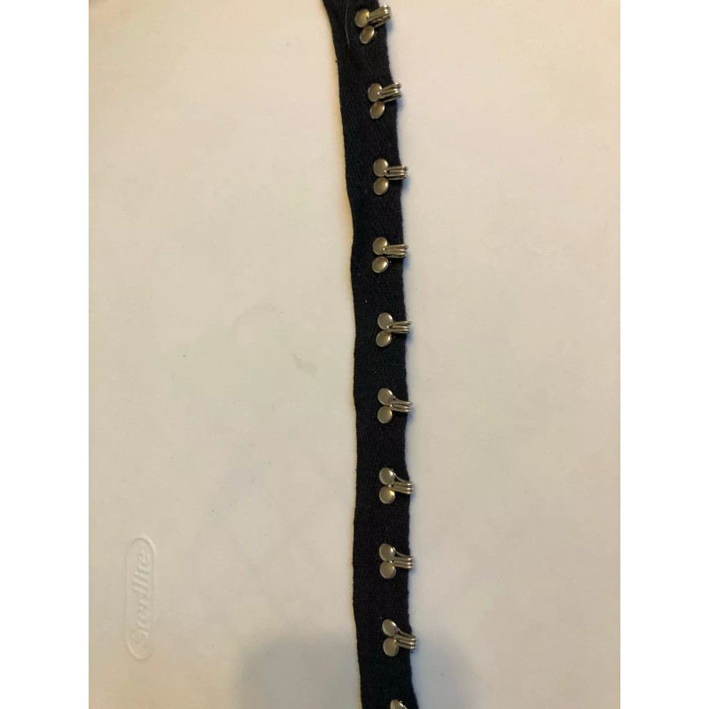 Hook and eye black twill tape without the eye by