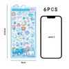 Cute Stickers,6PCS Puffy Stickers with Dog,Kitten,Rabbit,Bear,Bird,Dinosaur