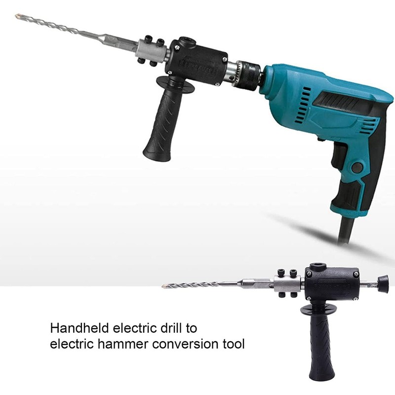 Electric Drill to Hammer Converter with Bits and Screws Power