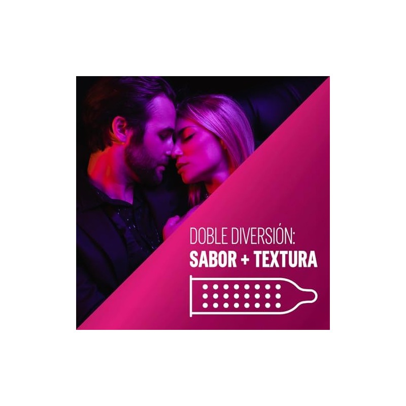 Sico Play, Condón de látex texturizado sabor fresa 3 piezas