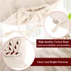 Linen Bread Bags, 2 Pack Reusable Natural Unbleached Linen Bread