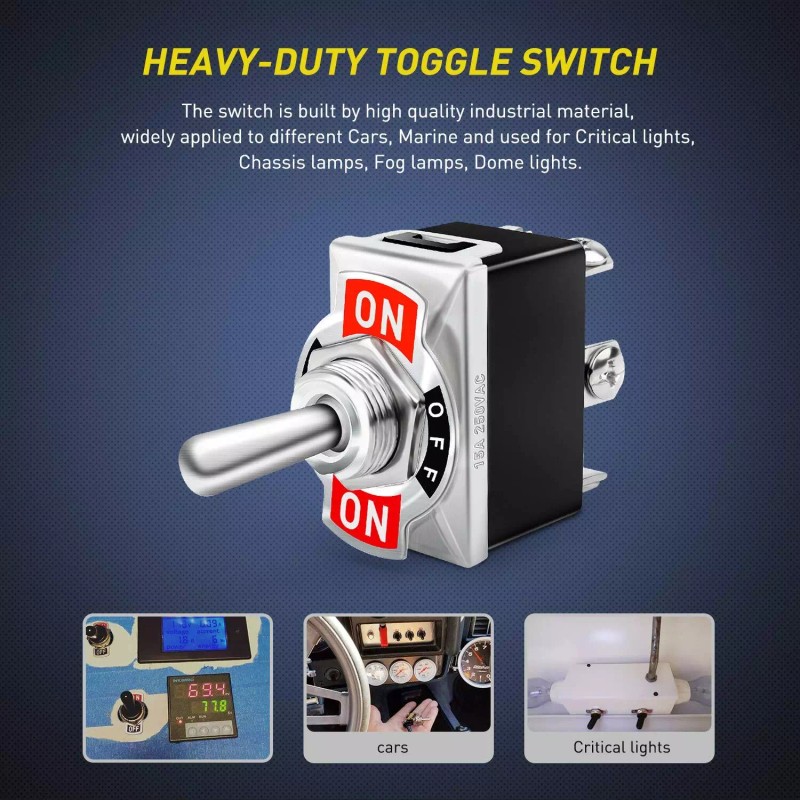 Nilight ON-Off Switch Panel 4 PIN DPST Toggle Switch Panel