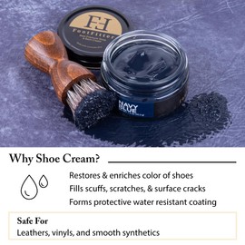 FootFitter Best Premium Shoe Cream Polish, Restore, Clean & Shine Shoes and Boots – MADE IN USA (1.5 oz.) Navy Blue