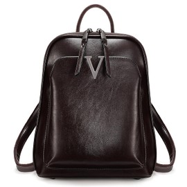 YALUXE Women's Fashion Backpack Handbags Genuine Leather Convertible Anti-theft Back Pack