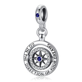 Odinstone Charm Bead 925 Sterling Silver Tree of Life Bead Charms for Women Fit European Bracelet Pendant, Retro Style Charm Jewellery Valentine's Day Gift for Women, Sterling Silver, Cubic Zirconia