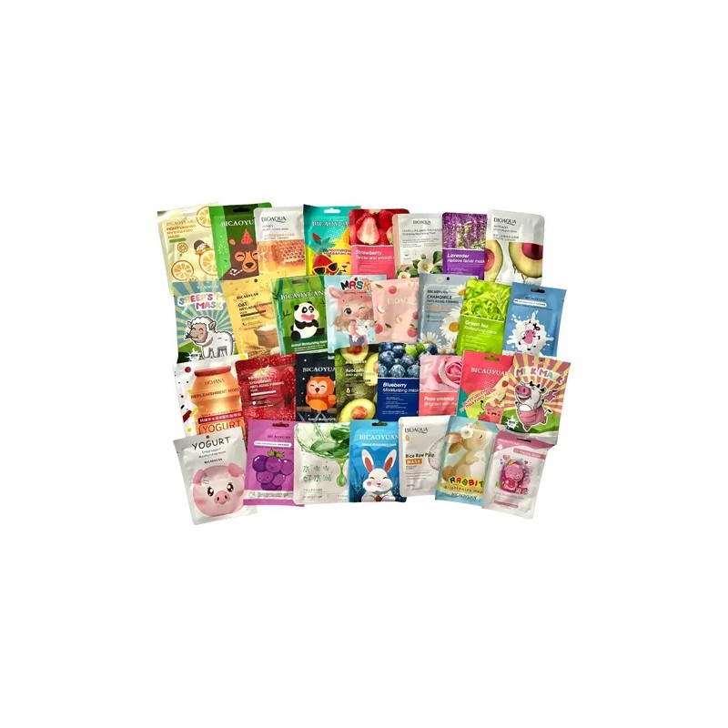 Lote De 10 Mascarillas Surtidas Coreanas Hidratantes Facial
