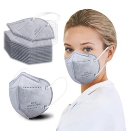 KN95 Face Masks 50 Pcs, 5-Ply Protection Grey KN95 Mask, Disposable Face Masks for Adults