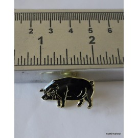 New Black Large Pig Lapel Hat Pin Hog Hunt Boar Porker Razorback Tie Tack Oinker