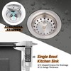 Black Kitchen And Bar Sink,10x18 Inch Stainless Steel Drop In